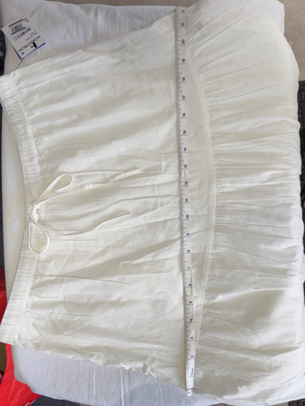 Abound White Tiered Maxi Skirt with Drawstring Waist Size Medium - Picture 9 of 10